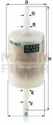 Mann-filter filtru combustibil MANN-FILTER WK 42/1 (WK 42/1) - automobilus