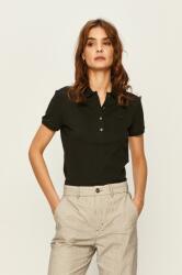 Lacoste t-shirt női, galléros, fekete - fekete 36