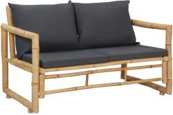 vidaXL Bancă de grădină cu perne, 115 cm, bambus (315597)