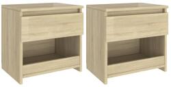 vidaXL Noptiere, 2 buc. , stejar Sonoma, 40x30x39 cm, PAL (803450)