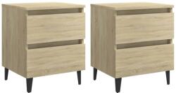 vidaXL Noptiere, 2 buc. , stejar sonoma, 40x35x50 cm, lemn prelucrat (805876)