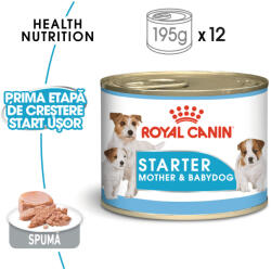 Royal Canin Starter Mousse, mama si puiul, hrana umeda caine, 195 g