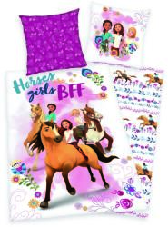 Herding Lenjerie de pat din bumbac pentru copii Spirit Horses girls, 140 x 200 cm, 70 x 90 cm