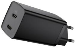 Baseus Бързо зарядно устройство Baseus GaN2 Lite 2x USB Type C, 65W, Power Delivery 3.0, Quick Charge 4+ SCP FCP AFC, черен (CCGAN2L-E01)