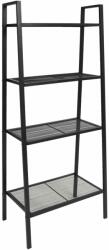 vidaXL Bibliotecă tip scară, 4 trepte, metal, negru (245972) - comfy