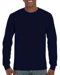 Gildan Uniszex póló Hosszú ujjú Gildan Ultra Cotton Adult T-Shirt LS - XL, Sötétkék (navy)