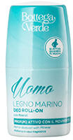 Bottega Verde - Deodorant roll-on cu aroma lemnoasa - Legno Marino, 50 ML