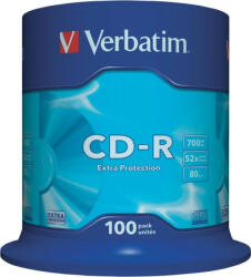 Verbatim CD-R VERBATIM 700MB, 80min, viteza 52x, 100 buc, spindle, "43411 (43411)