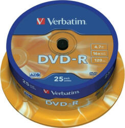 Verbatim DVD-R VERBATIM 4.7GB, 120min, viteza 16x, 25 buc, Single Layer, spindle, "Matt Silver" "43522 (43522)