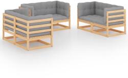 vidaXL Set mobilier de grădină cu perne, 6 piese, lemn masiv de pin (3076489) - vidaxl