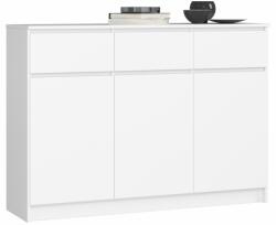 AKORD Komód - Akord Furniture K140-3D3SZ - fehér