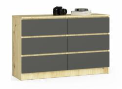 AKORD Komód - Akord Furniture K120 - világos tölgy / grafit