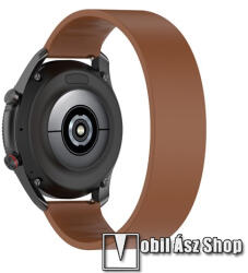 Okosóra szíj - rugalmas szilikon - BARNA - 170mm hosszú, 22mm széles - SAMSUNG Galaxy Watch 46mm / Watch GT2 46mm / Watch GT 2e / Galaxy Watch3 45mm / Honor MagicWatch 2 46mm