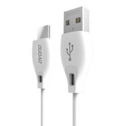 Dudao L4T kábel USB / USB-C 2.1A 2m, fehér (L4T 2m white)
