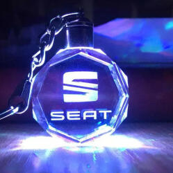 Seat kulcstartó lézergravírozott váltakozó Led fénnyel (Seat)