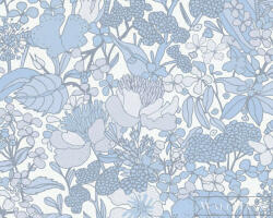 AS Creation Floral Impression 37756-6 kék virágmintás tapéta (37756-6)