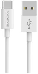 BOROFONE Bloom BX22 Type-C adatkábel - 1 m - 2, 4A - Fehér