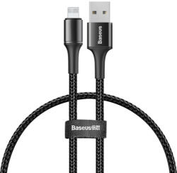 Baseus Halo Lightning Adatkábel 0, 25M 2, 4A Fekete