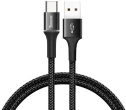 Baseus Halo Type-C adatkábel - 0.5 m, 3A - Fekete