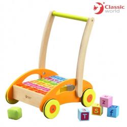 Classic World Дървена проходилка Уолкър с кубчета - Classic World Проходилка