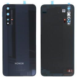 Huawei Honor 20, Nova 5T akkufedél (hátlap) kamera lencsével, fekete (gyári)