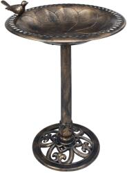 vidaXL Bazin pentru păsări de grădină, bronz, plastic (48223)