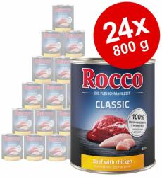 Rocco 24x800g Rocco Classic nedves kutyatáp- Marha & vad