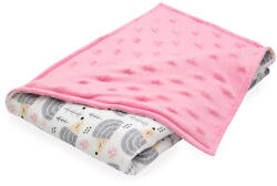 Scamp Minky-vászon takaró (Pink Hedgehog Grey) (TKM008)