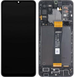 Samsung Galaxy A32 5G kompatibilis LCD modul kerettel, OEM jellegű, fekete (GH82-25122A)