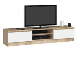 AKORD TV állvány 160 cm - Akord Furniture - fehér / sonoma tölgy