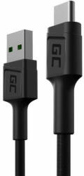 Green Cell Green Cell GC PowerStream USB-A - USB-C 30cm QC 3.0 Adat és töltőkábel (GC-36100) - kulsoaksi