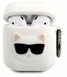 Karl Lagerfeld KLACA2SILCHWH Karl Lagerfeld Choupette Head Pouzdro pro Airpods 1/2 White