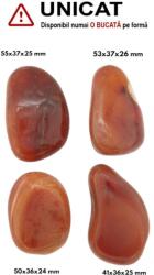 Palm Stone Carneol Natural - 41-55 x 36-37 x 24-26 mm - (XXL) - 1 Buc