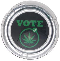 WeedShop Közepes méretű üveg hamutartó - kenderes dizájn Változatok: Vote hamutartó