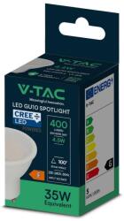 V-TAC GU10 CREE LED spot égő 4.5W természetes fehér 100° - SKU 21202-6 (21202-6)