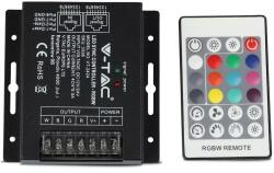 V-TAC szinkronizálható dimmelhető vezérlő távirányítóval RGB+W LED szalaghoz - SKU 3338 (3338)