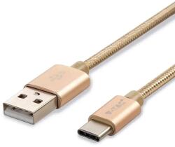 V-TAC arany, USB - Type-C 1m hálózati kábel - SKU 8493 (8493)