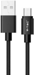 V-TAC fekete, USB - Micro USB 1m hálózati kábel - SKU 8488 (8488)