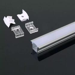 V-TAC süllyeszthető alumínium LED szalag profil fehér fedlappal 2m - SKU 3351 (3351)