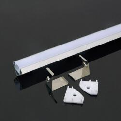 V-TAC alumínium LED szalag sarokprofil fehér fedlappal 2m - SKU 3356 (3356)