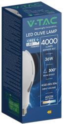 V-TAC CREE SMD 36W E27 természetes fehér Olive LED égő, 110 Lm/W - SKU 21284-6 (21284-6)