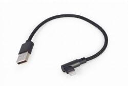 Gembird Cablu de date Gembird CC-USB2-AMLML-0.2M, USB - Lightning, 0.2m, Black (CC-USB2-AMLML-0.2M) - flax