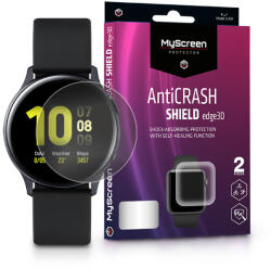Samsung Galaxy Watch Active 2 (44 mm) ütésálló képernyővédő fólia - MyScreen Protector AntiCrash Shield Edge3D - 2 db/csomag - átlátszó