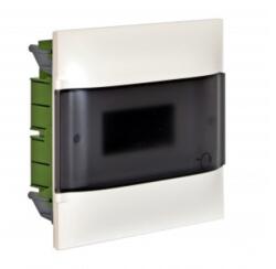 Legrand Practibox S Montaj incastrat cabinet pentru dry partition cuout terminal blocks - Usa fumurie - 1 rand - 8 module per rand (134038)