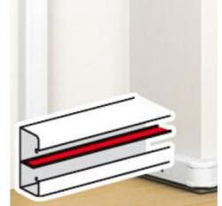 Legrand Extra partition - divider pentru capac flexibil snap-on DLP trunking - 2 m - antimicrobial (075609)