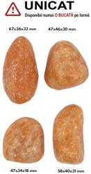 Palm Stone Calcit Portocaliu Natural - 47-67 x 34-46 x 18-33 mm - (XXL) - 1 Buc