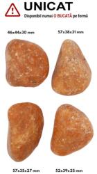 Palm Stone Calcit Portocaliu Natural - 46-57 x 35-44 x 25-31 mm - (XXL) - 1 Buc