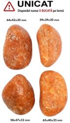 Palm Stone Calcit Portocaliu Natural - 58-65 x 39-47 x 25-32 mm - (XXL) - 1 Buc
