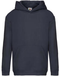 Fruit of the Loom Gyerek Pulóver Kapucnis Hosszú ujjú Fruit of the Loom Premium Hooded Sweat Kids - 140 (9-11), Mély sötétkék (navy)