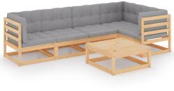 vidaXL Set mobilier de grădină cu perne, 6 piese, lemn masiv de pin (3076549) - vidaxl